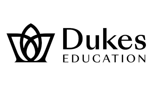 Dukes Education logo with a crown-like emblem on the left and the text 'Dukes Education' on the right.